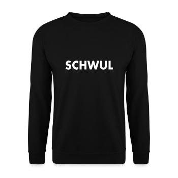 Schwul - Unisex Pullover - Schwarz - Vorne - Alina (178cm) & Michal (187cm)