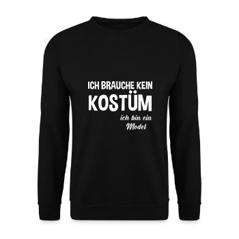 Jecken Carnival Carnival - Unisex Sweatshirt - black - Front - Alina (178cm) & Michal (187cm)