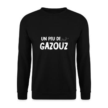 un peu de gazouz - Sweat-shirt Unisexe - noir - Devant - Alina (178cm) & Michal (187cm)
