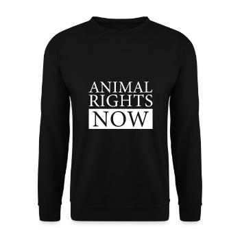 ANIMAL RIGHTS NOW - Unisex Sweatshirt - black - Front - Alina (178cm) & Michal (187cm)