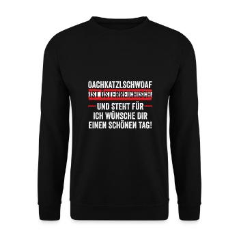 Austrians Austria - Unisex Sweatshirt - black - Front - Alina (178cm) & Michal (187cm)