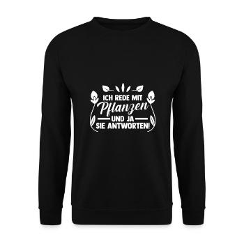 Gardener Hobby Gardener Garden - Unisex Sweatshirt - black - Front - Alina (178cm) & Michal (187cm)