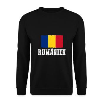 Romanians Romania - Unisex Sweatshirt - black - Front - Alina (178cm) & Michal (187cm)