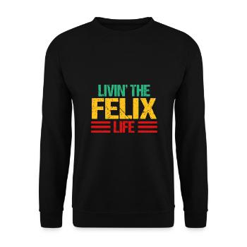 Felix - Unisex Sweatshirt - black - Front - Alina (178cm) & Michal (187cm)