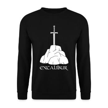 L'épée Excalibur (blanc) - Sweat-shirt Unisexe - noir - Devant - Alina (178cm) & Michal (187cm)