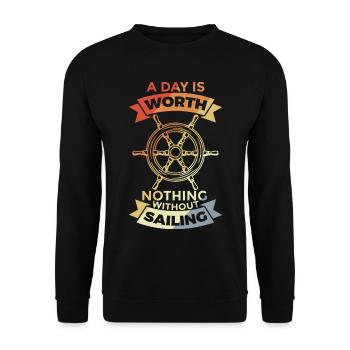 Vintage sailing - Unisex Sweatshirt - black - Front - Alina (178cm) & Michal (187cm)