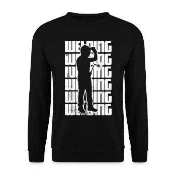 Fun welding - Unisex Sweatshirt - black - Front - Alina (178cm) & Michal (187cm)