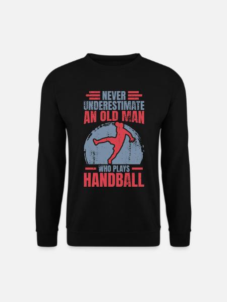 Handball Großvater - Unisex Pullover - Schwarz