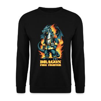 Dragon Fire Brigade - Unisex Sweatshirt - black - Front - Alina (178cm) & Michal (187cm)