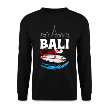 Bali Surfing - Unisex Pullover - Schwarz - Vorne - Alina (178cm) & Michal (187cm)