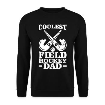 Coolest Hockey Dad - Unisex Sweatshirt - black - Front - Alina (178cm) & Michal (187cm)