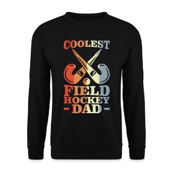 Cooler Hockey Vater - Unisex Pullover - Schwarz - Vorne - Alina (178cm) & Michal (187cm)