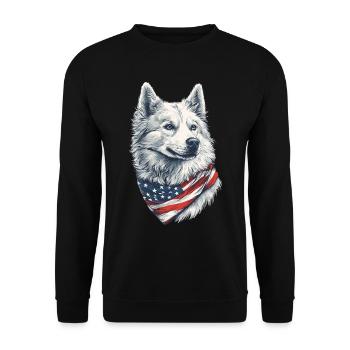 Samojede - Unisex Pullover - Schwarz - Vorne - Alina (178cm) & Michal (187cm)