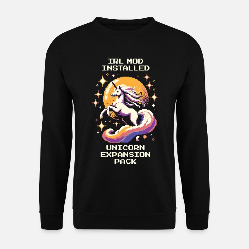 IRL Mod installiert | Einhorn Fantasie - Unisex Pullover - Schwarz
