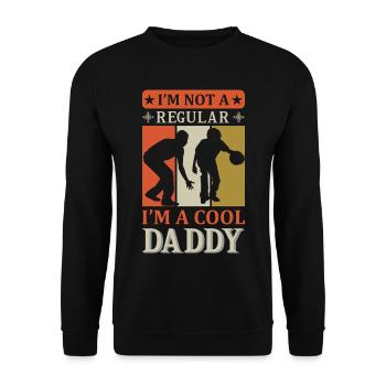 Papa Cool Shirt Papa drôle - Sweat-shirt Unisexe - noir - Devant - Alina (178cm) & Michal (187cm)