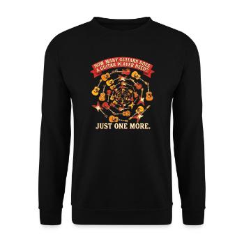 Conception du joueur de guitare – Il ne reste qu’une guitare - Sweat-shirt Unisexe - noir - Devant - Alina (178cm) & Michal (187cm)