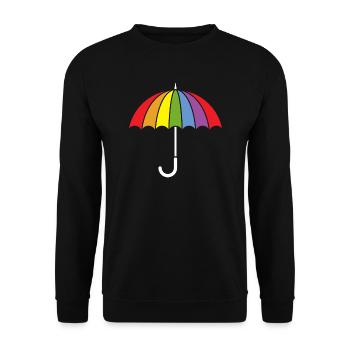 Parapluie rétro LGBTQ pour la fierté gay - Sweat-shirt Unisexe - noir - Devant - Alina (178cm) & Michal (187cm)