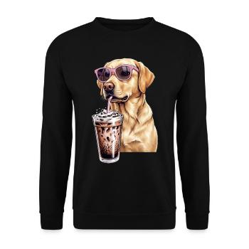 Golden Retriever - Unisex Pullover - Schwarz - Vorne - Alina (178cm) & Michal (187cm)