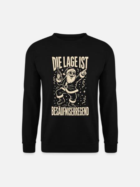 Die Lage ist besäufniserregend - Unisex Pullover - Schwarz