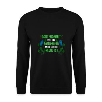 Gardener Hobby Gardener Garden - Unisex Sweatshirt - black - Front - Alina (178cm) & Michal (187cm)