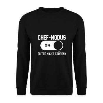 Team Leader Group Leader Team Leader Head of Department - Unisex Sweatshirt - black - Front - Alina (178cm) & Michal (187cm)