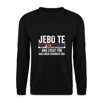 Serbe Serbe Serbie - Sweat-shirt Unisexe - noir - Devant - Alina (178cm) & Michal (187cm)