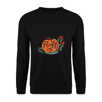 meap pumpkin - Unisex Sweatshirt - black - Front - Alina (178cm) & Michal (187cm)