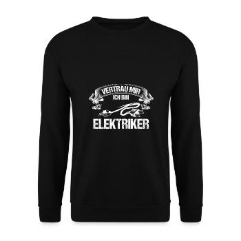 Maître électricien Ingénieur électricien Électricien - Sweat-shirt Unisexe - noir - Devant - Alina (178cm) & Michal (187cm)