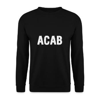 All cops are Bastards A C A B - Unisex Pullover - Schwarz - Vorne - Alina (178cm) & Michal (187cm)
