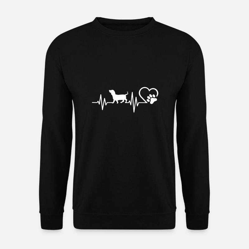 Battement de cœur teckel - Sweat-shirt Unisexe - noir