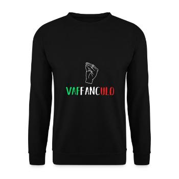 Italien Italiener Vaffanculo - Unisex Pullover - Schwarz - Vorne - Alina (178cm) & Michal (187cm)