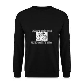 mutter kind unzertrennlich für immer - Unisex Pullover - Schwarz - Vorne - Alina (178cm) & Michal (187cm)