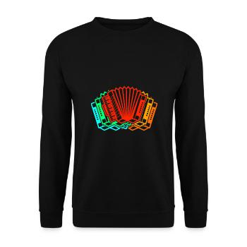 Accordion Player Accordion - Unisex Sweatshirt - black - Front - Alina (178cm) & Michal (187cm)