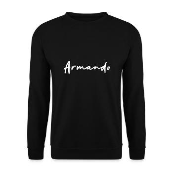 Armando - Unisex Pullover - Schwarz - Vorne - Alina (178cm) & Michal (187cm)