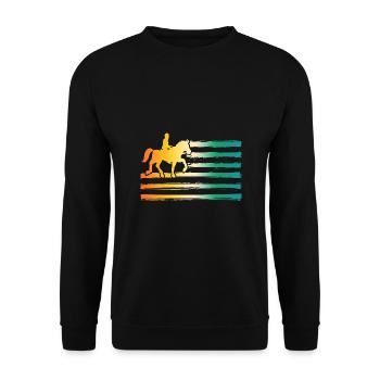 Cheval - Sweat-shirt Unisexe - noir - Devant - Alina (178cm) & Michal (187cm)