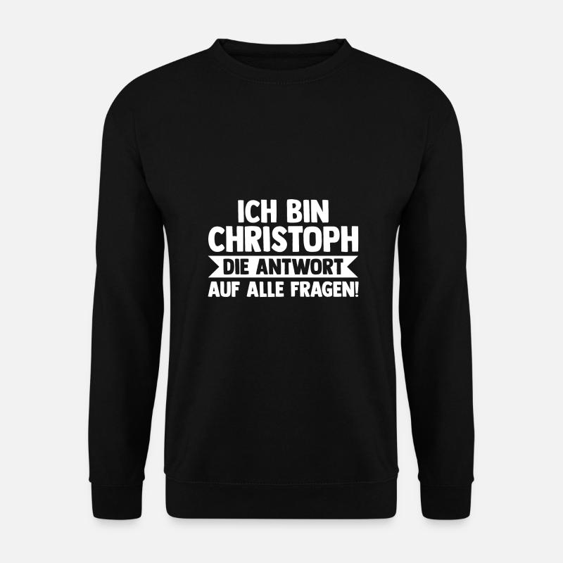 First name Chris Christoph - Unisex Sweatshirt - black