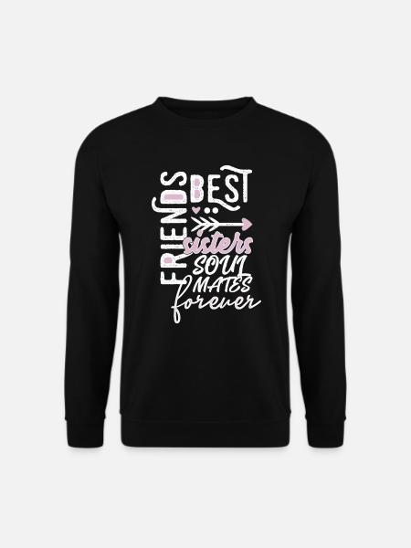 Schwestern beste Freunde für immer - Unisex Pullover - Schwarz