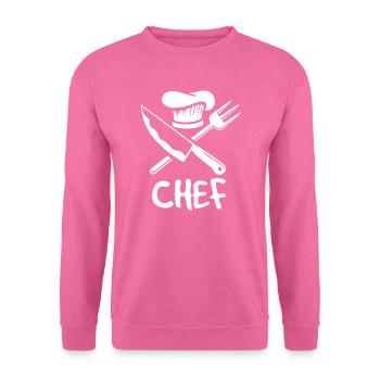 chef - Sweat-shirt Unisexe - rose - Devant