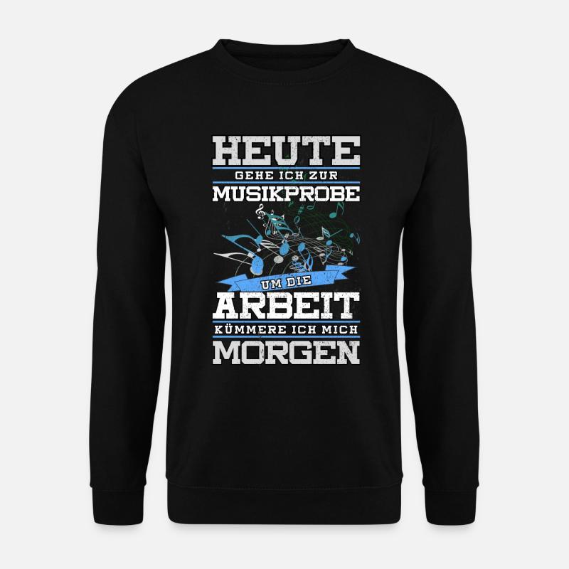 Blaskapelle Blasmusik Noten Shirt Geschenk - Unisex Pullover - Schwarz