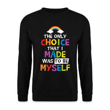 LGBT Geschenk Pride Monat - Unisex Pullover - Schwarz - Vorne - Alina (178cm) & Michal (187cm)