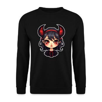 Mignon Goth Girl Gothic Mystical Horror - Sweat-shirt Unisexe - noir - Devant - Alina (178cm) & Michal (187cm)