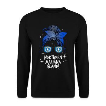 Northern Mariana Islands - Unisex Sweatshirt - black - Front - Alina (178cm) & Michal (187cm)