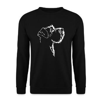Schnauzer Silhouette Chien Chien Wilsigns - Sweat-shirt Unisexe - noir - Devant - Alina (178cm) & Michal (187cm)