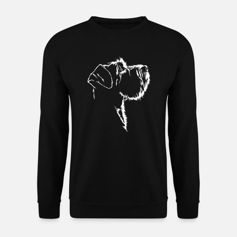 Schnauzer Silhouette Hunde Hund Wilsigns - Unisex Pullover - Schwarz