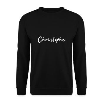 Christopher - Unisex Pullover - Schwarz - Vorne - Alina (178cm) & Michal (187cm)