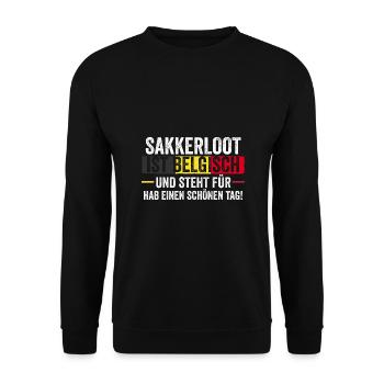 Belgian Belgian Belgium - Unisex Sweatshirt - black - Front - Alina (178cm) & Michal (187cm)