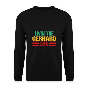 Gerhard - Sweat-shirt Unisexe - noir - Devant - Alina (178cm) & Michal (187cm)