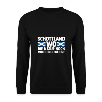 Ecossais Ecosse Ecosse Ecosse - Sweat-shirt Unisexe - noir - Devant - Alina (178cm) & Michal (187cm)