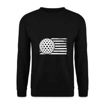 Golfers Golf - Unisex Sweatshirt - black - Front - Alina (178cm) & Michal (187cm)