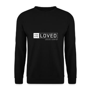 Jésus-Christ, Bible, Verse biblique, Chrétien, foi - Sweat-shirt Unisexe - noir - Devant - Alina (178cm) & Michal (187cm)